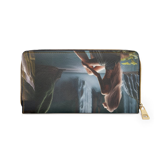 Zipper Wallet Waterfall Scene